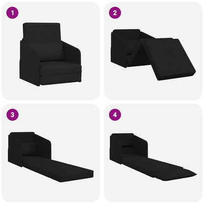 Divano letto Nero 65 x 80 x 83 cm Tessuto | homemem39