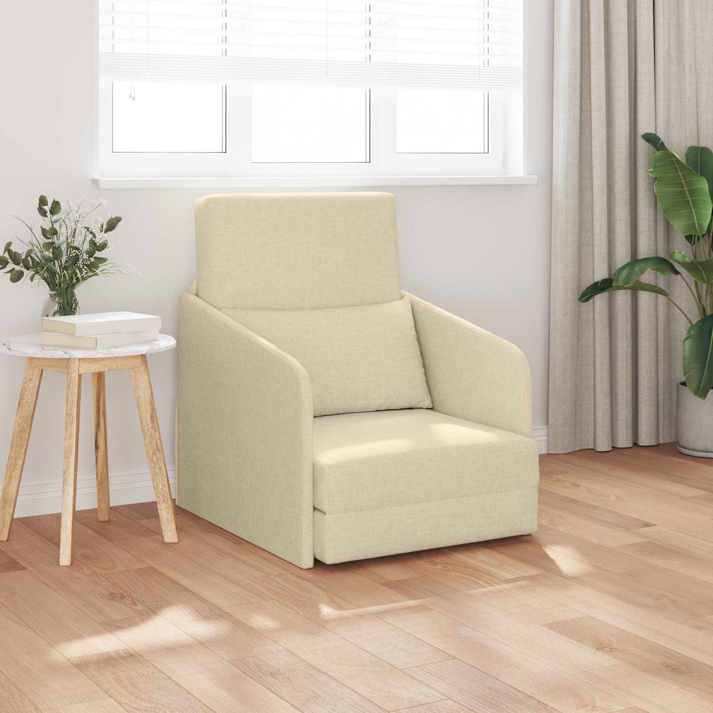 Divano letto Crema 65 x 80 x 83 cm Tessuto | homemem39
