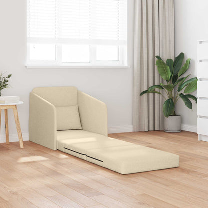 Divano letto Crema 65 x 80 x 83 cm Tessuto