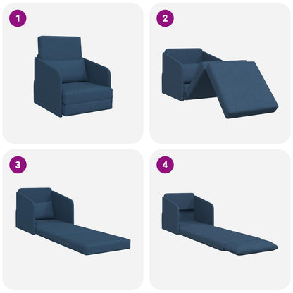 Divano letto Blu 65 x 80 x 83 cm Tessuto | homemem39