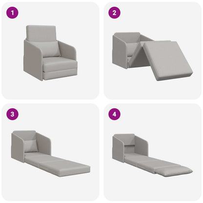 Divano letto Grigio Nuvola 65 x 80 x 83 cm Tessuto