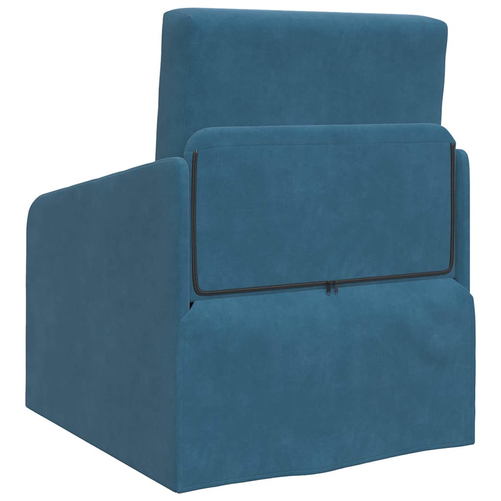 Divano letto Blu 65 x 80 x 83 cm Velluto - homemem39