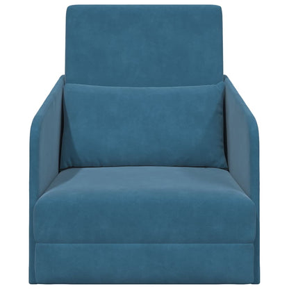 Divano letto Blu 65 x 80 x 83 cm Velluto - homemem39
