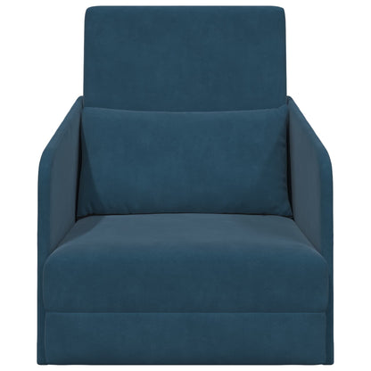 Divano letto Blu 65 x 80 x 83 cm Velluto