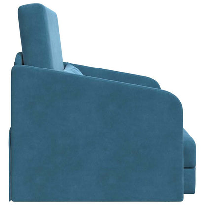 Divano letto Blu 65 x 80 x 83 cm Velluto - homemem39