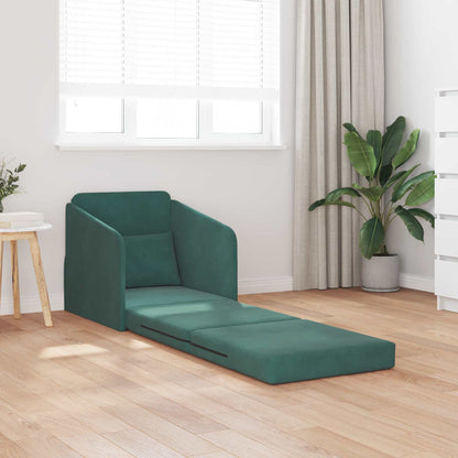 Divano letto Verde Scuro 65 x 80 x 83 cm Velluto | homemem39