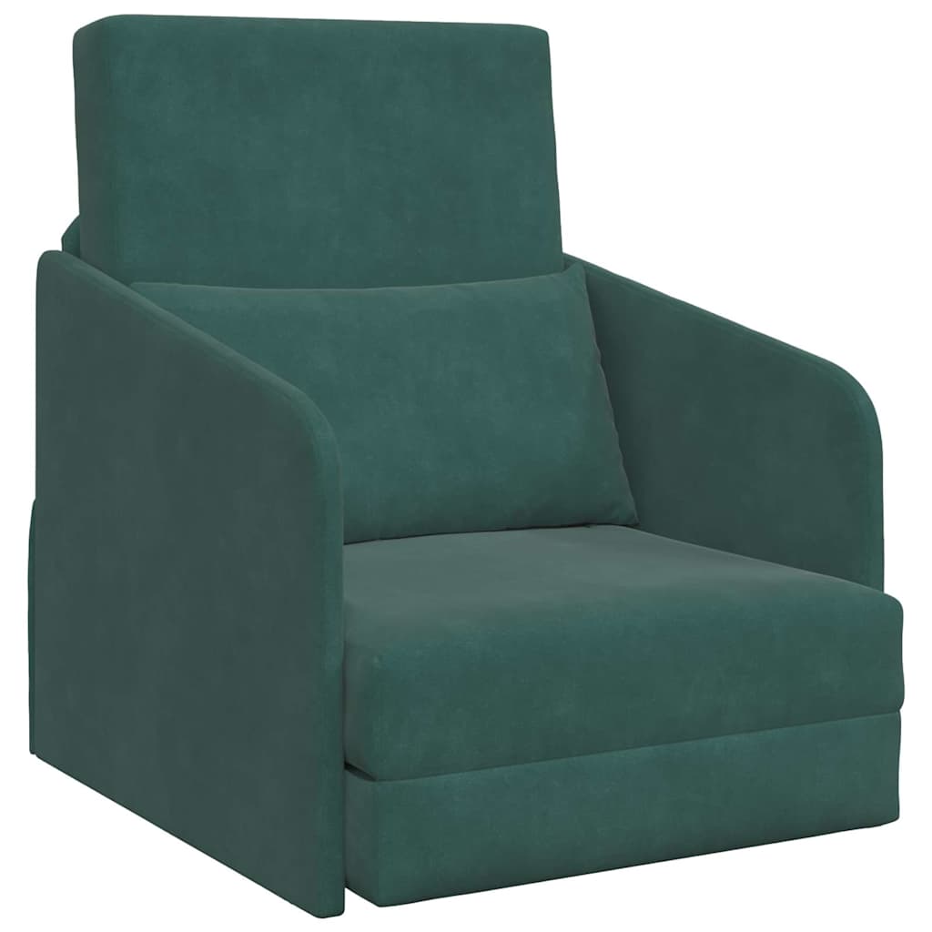 Divano letto Verde Scuro 65 x 80 x 83 cm Velluto - homemem39