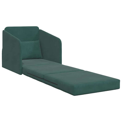 Divano letto Verde Scuro 65 x 80 x 83 cm Velluto - homemem39