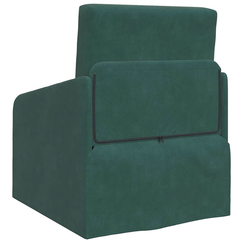 Divano letto Verde Scuro 65 x 80 x 83 cm Velluto - homemem39