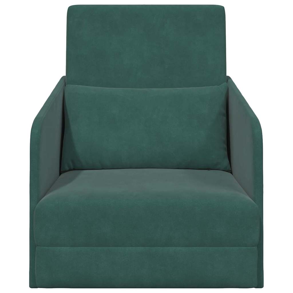 Divano letto Verde Scuro 65 x 80 x 83 cm Velluto - homemem39
