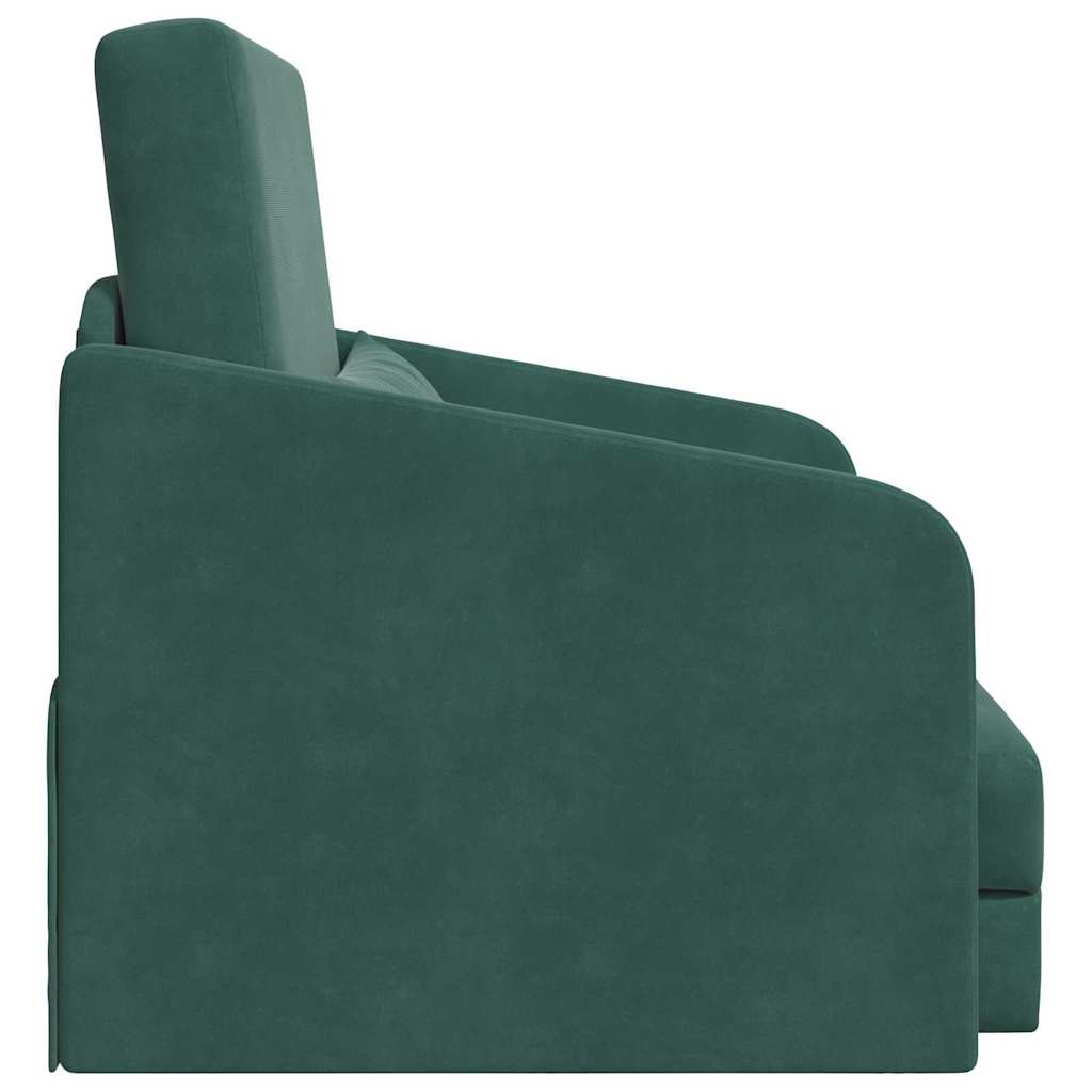 Divano letto Verde Scuro 65 x 80 x 83 cm Velluto - homemem39