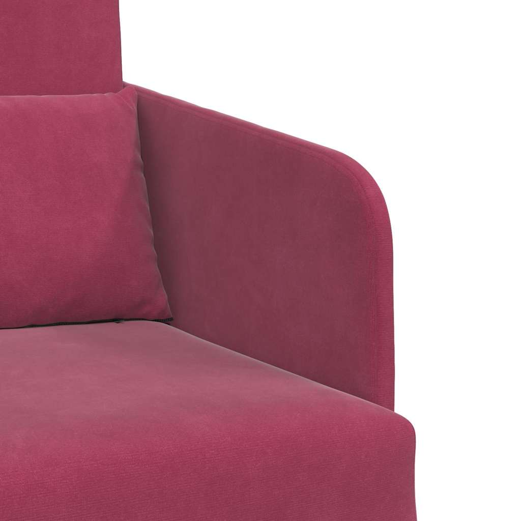 Divano letto Rosso Vino 65 x 80 x 83 cm Velluto - homemem39