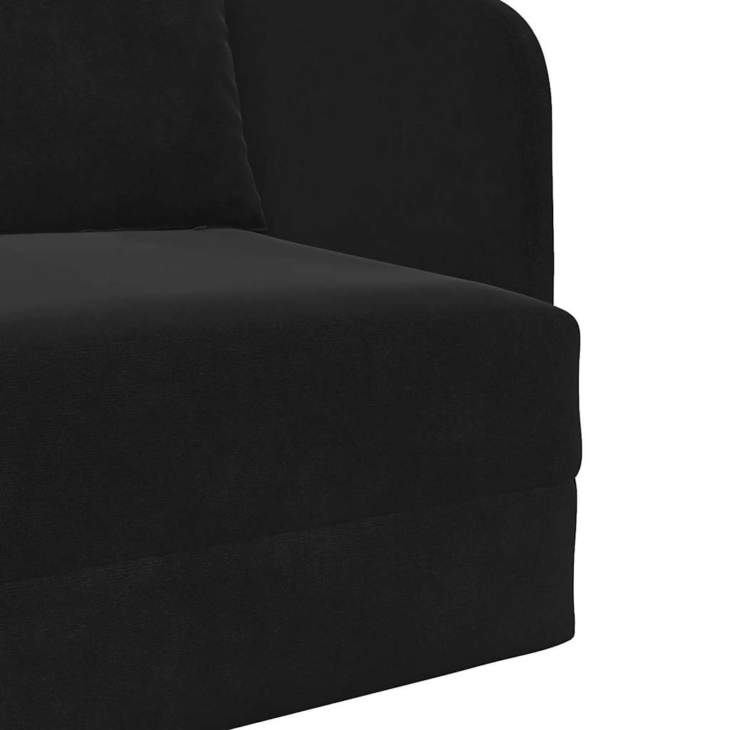 Divano letto Nero 65 x 80 x 83 cm Velluto - homemem39