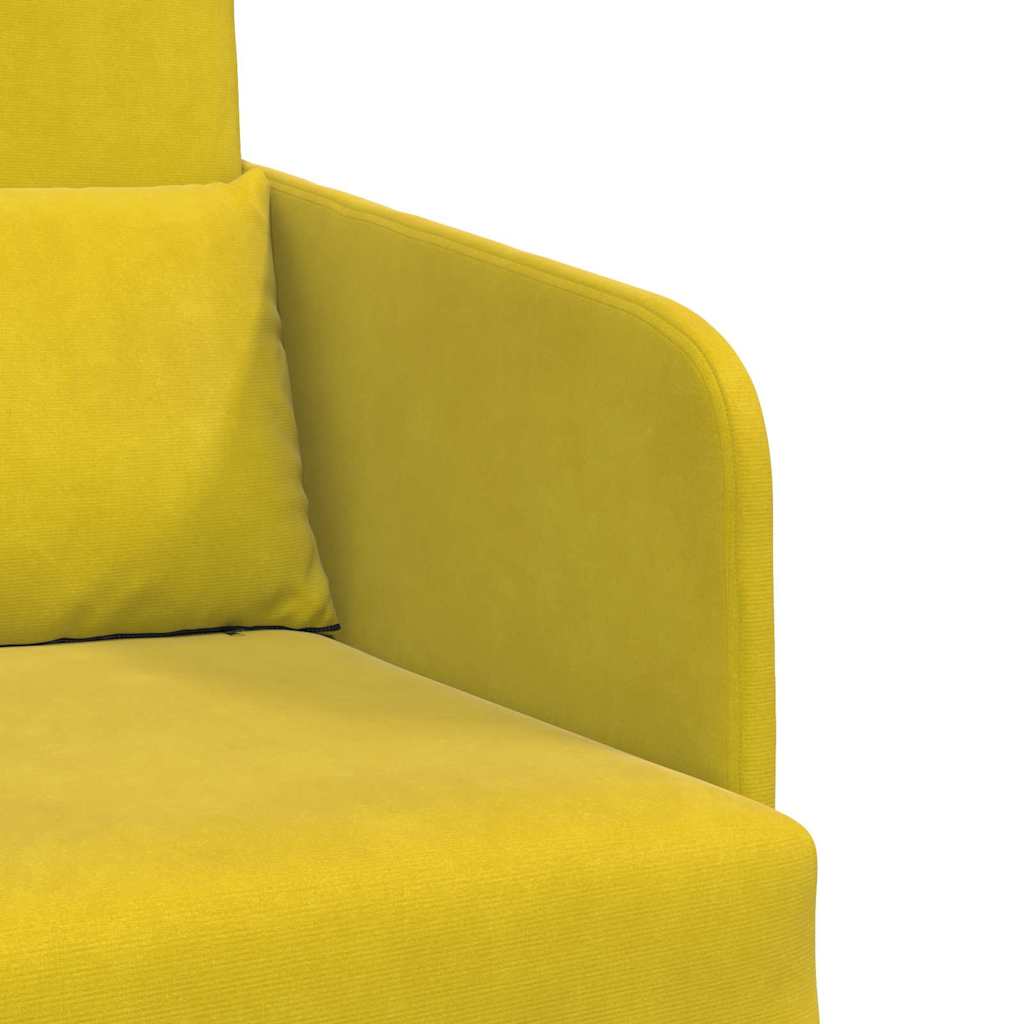 Divano letto Giallo 65 x 80 x 83 cm Velluto - homemem39