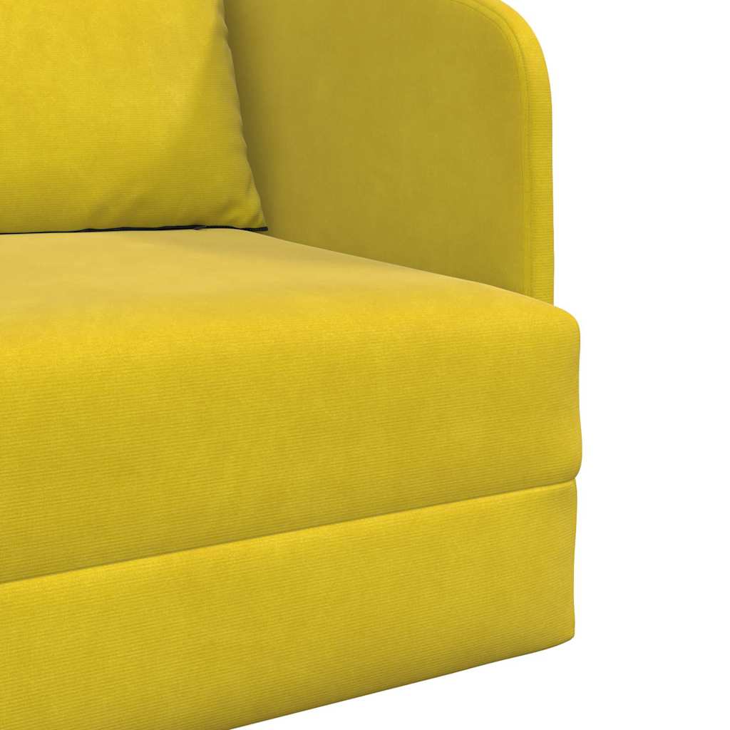Divano letto Giallo 65 x 80 x 83 cm Velluto - homemem39