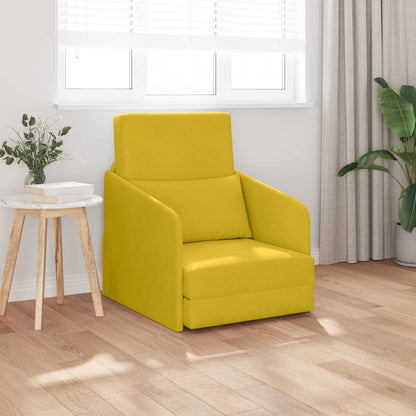 Divano letto Giallo 65 x 80 x 83 cm Velluto