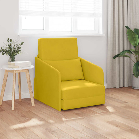 Divano letto Giallo 65 x 80 x 83 cm Velluto