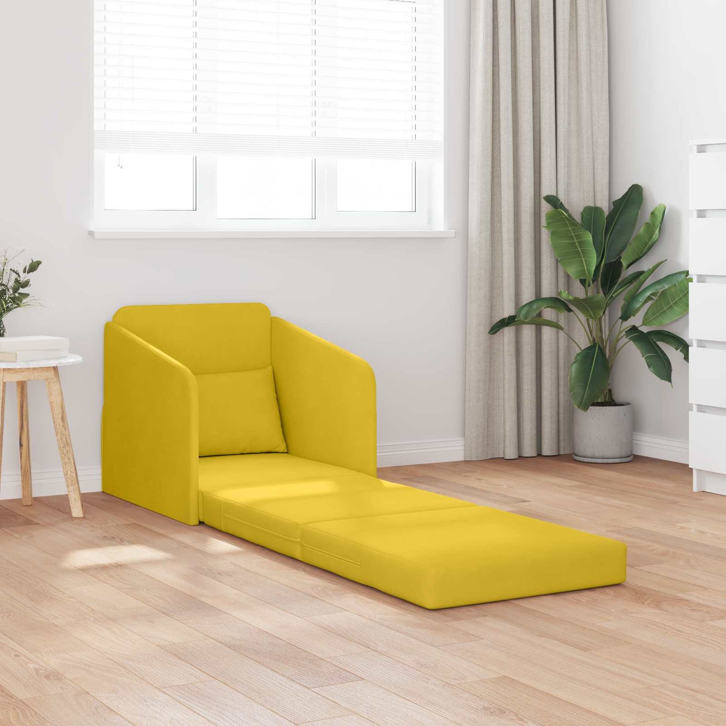 Divano letto Giallo 65 x 80 x 83 cm Velluto