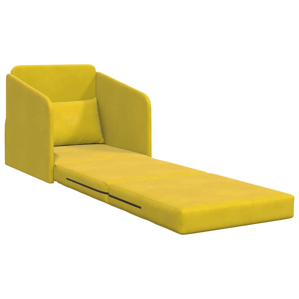 Divano letto Giallo 65 x 80 x 83 cm Velluto - homemem39
