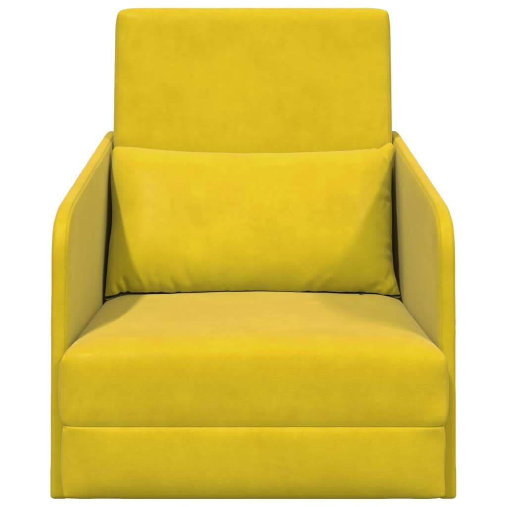 Divano letto Giallo 65 x 80 x 83 cm Velluto - homemem39