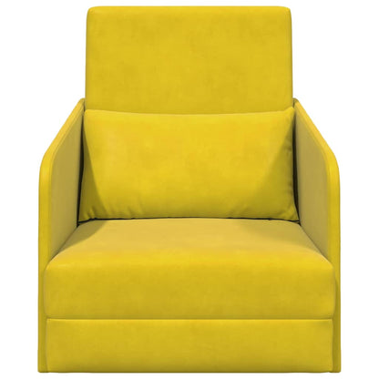 Divano letto Giallo 65 x 80 x 83 cm Velluto - homemem39