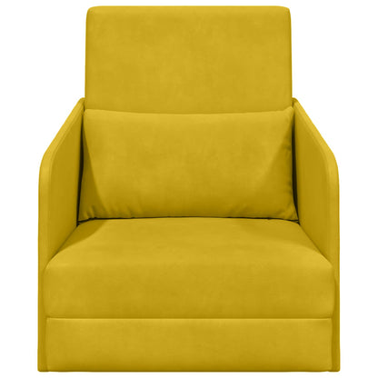 Divano letto Giallo 65 x 80 x 83 cm Velluto
