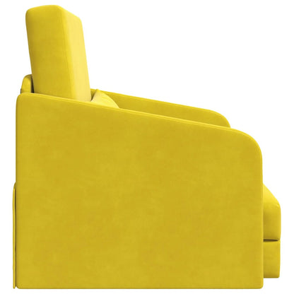 Divano letto Giallo 65 x 80 x 83 cm Velluto - homemem39