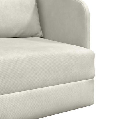 Divano letto Crema 65 x 80 x 83 cm Velluto | homemem39