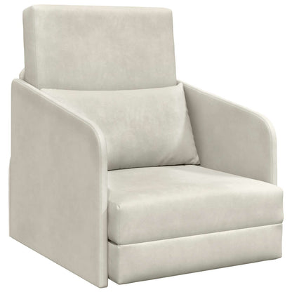 Divano letto Crema 65 x 80 x 83 cm Velluto | homemem39