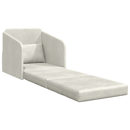 Divano letto Crema 65 x 80 x 83 cm Velluto | homemem39