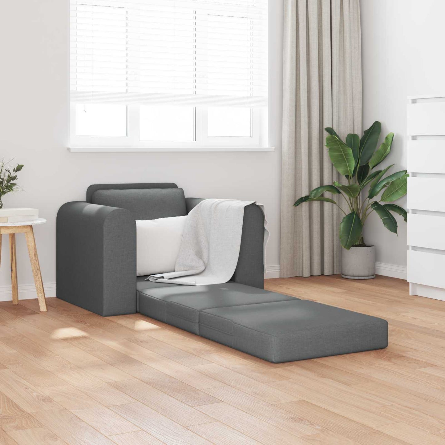 Divano letto Grigio scuro 98 x 71 x 83 cm Tessuto | homemem39
