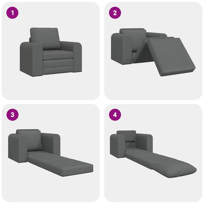 Divano letto Grigio scuro 98 x 71 x 83 cm Tessuto | homemem39