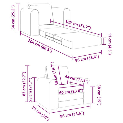 Divano letto Nero 98 x 71 x 83 cm Tessuto