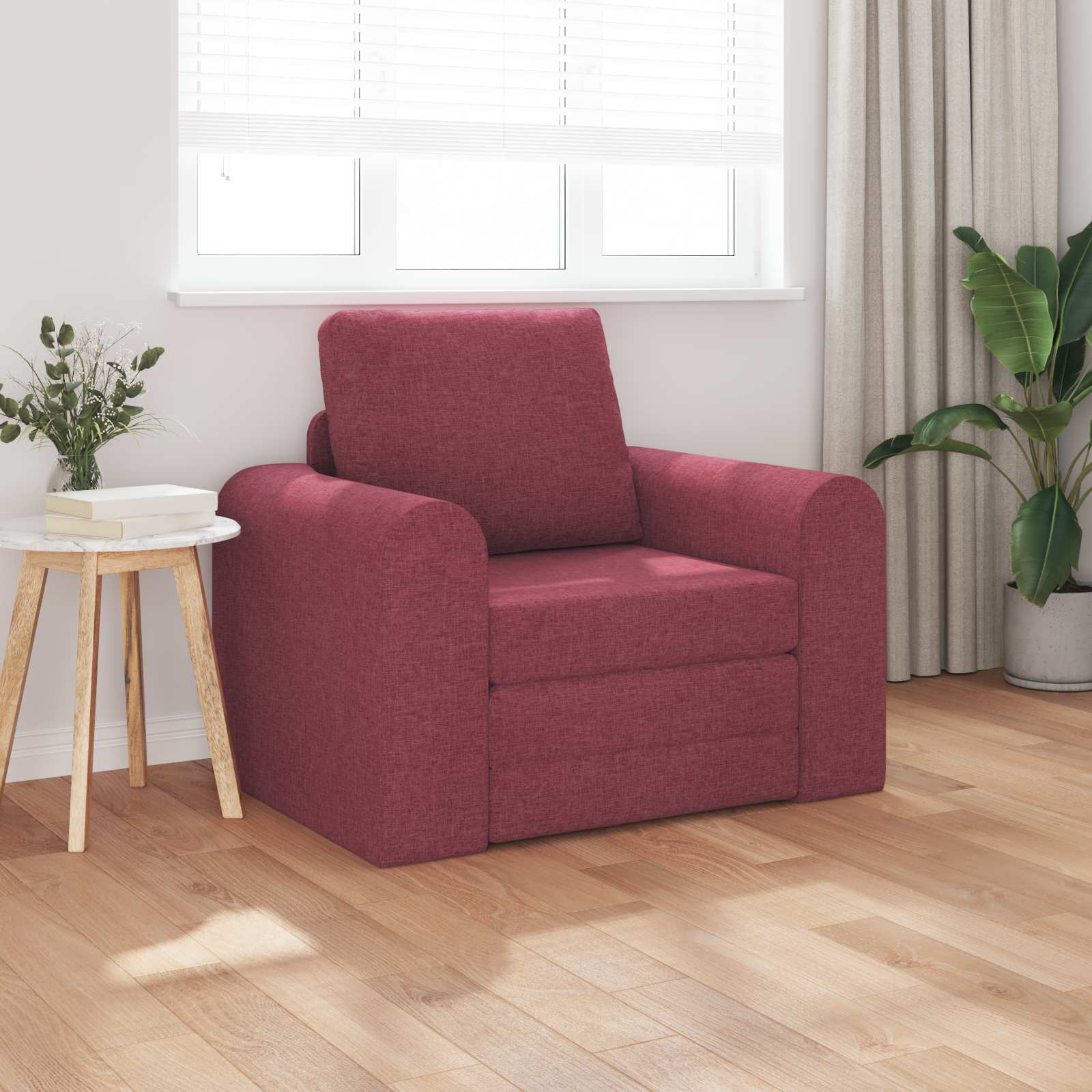 Divano letto Rosso Vino 98 x 71 x 83 cm Tessuto | homemem39