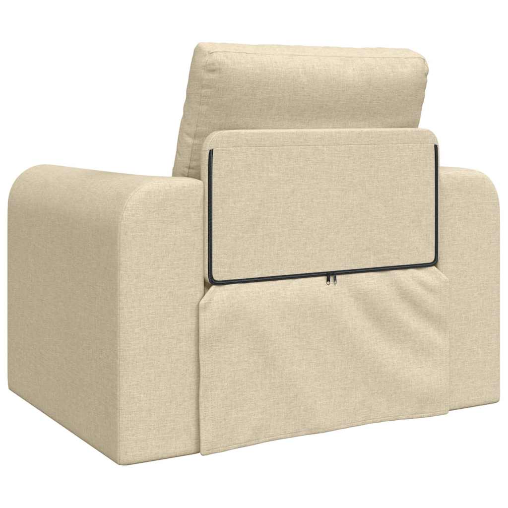 Divano letto Crema 98 x 71 x 83 cm Tessuto - homemem39