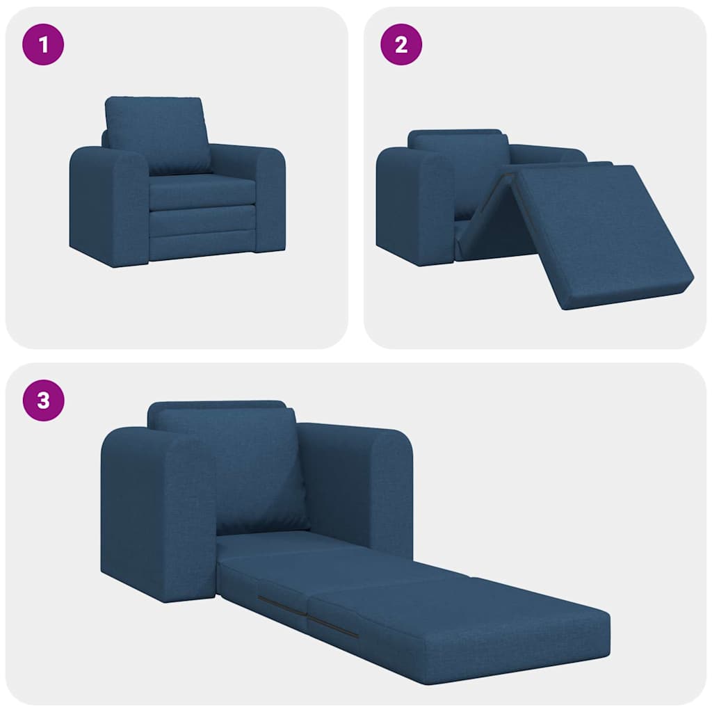 Divano letto Blu 98 x 71 x 83 cm Tessuto - homemem39