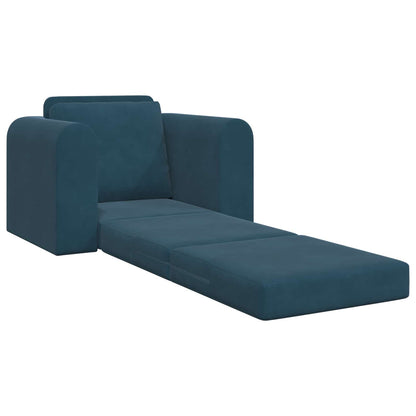 Divano letto Blu 98 x 71 x 83 cm Velluto | homemem39