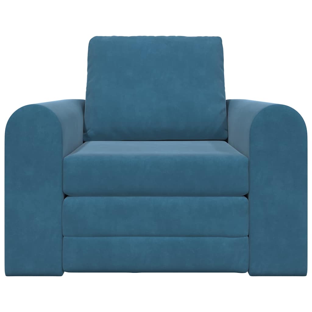 Divano letto Blu 98 x 71 x 83 cm Velluto - homemem39