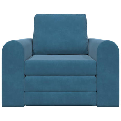 Divano letto Blu 98 x 71 x 83 cm Velluto - homemem39