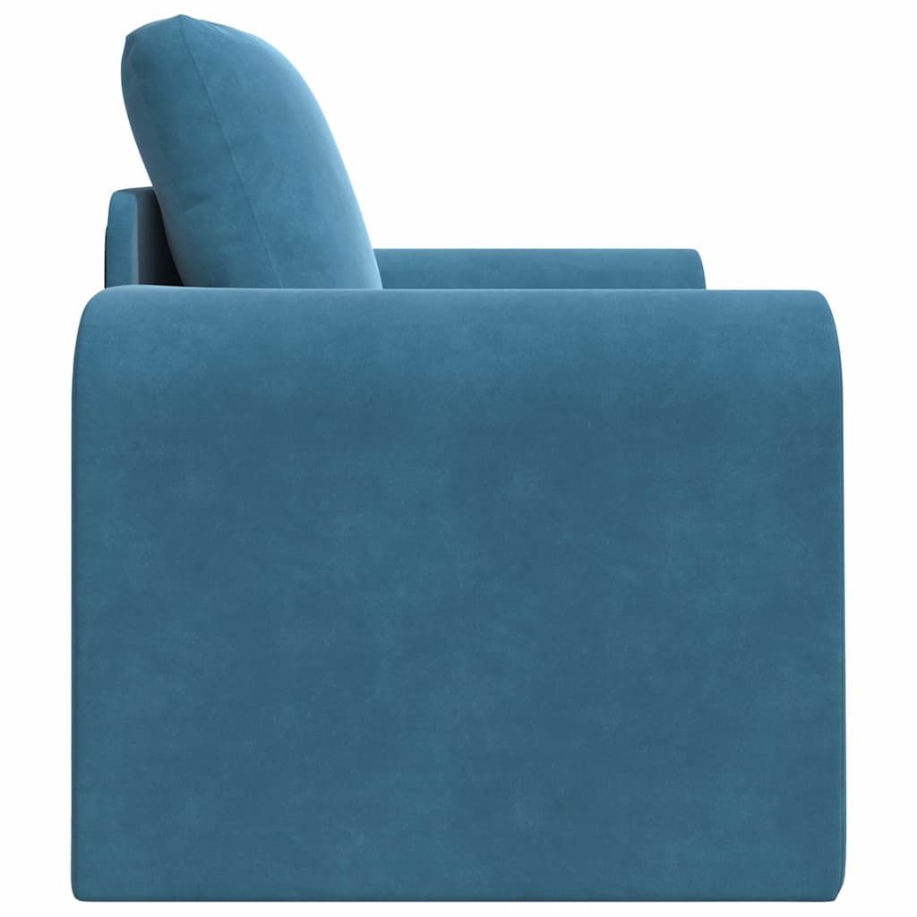 Divano letto Blu 98 x 71 x 83 cm Velluto - homemem39