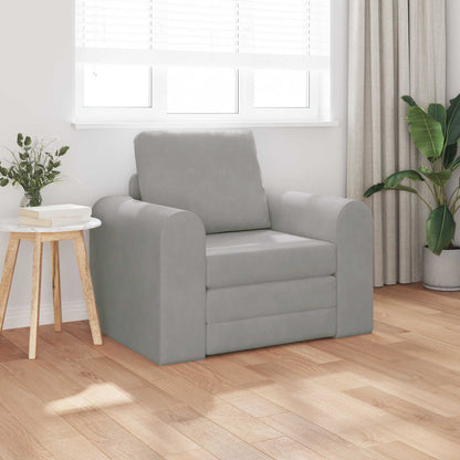 Divano letto Grigio chiaro 98 x 71 x 83 cm Velluto