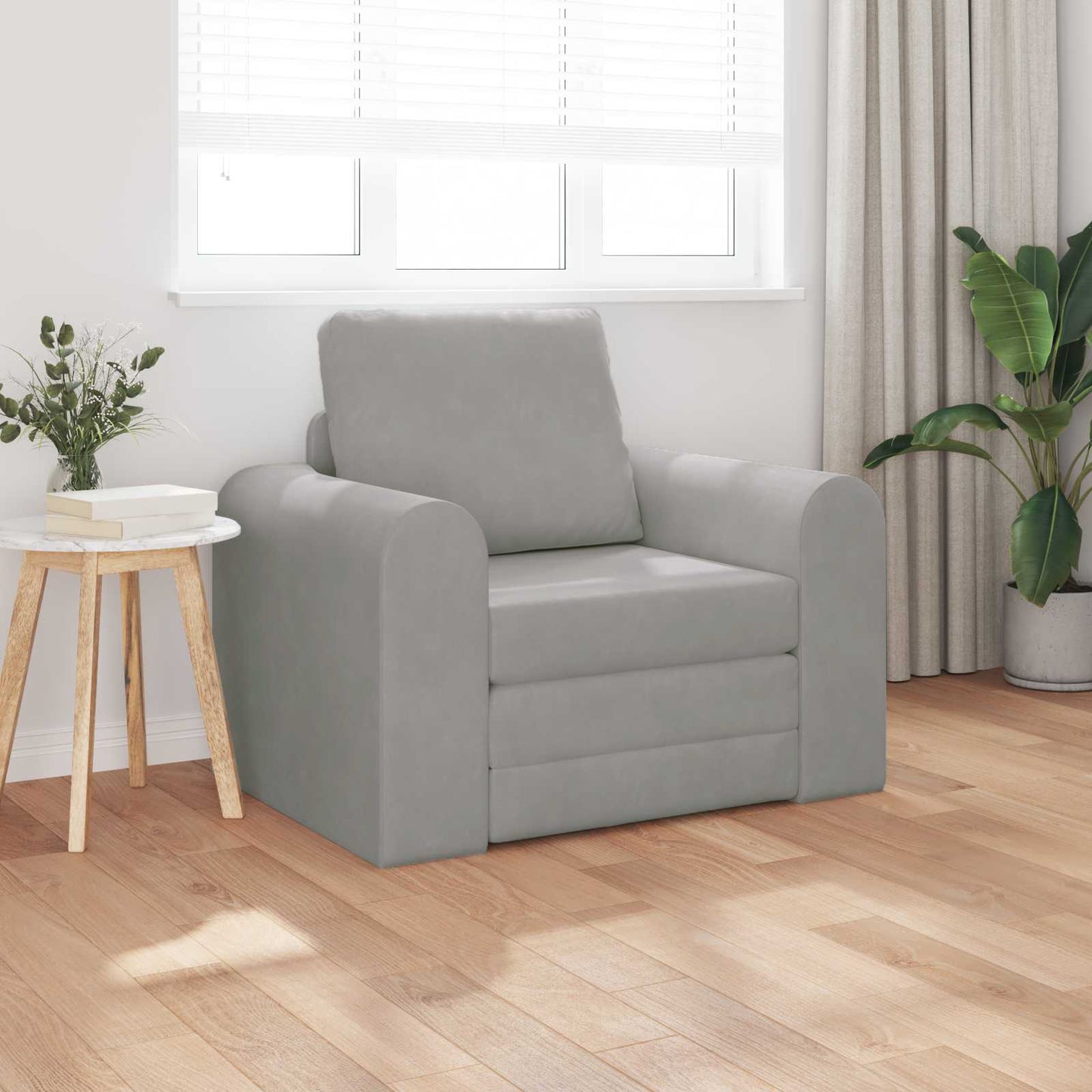 Divano letto Grigio chiaro 98 x 71 x 83 cm Velluto