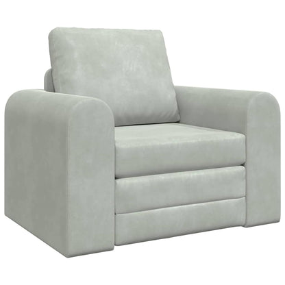 Divano letto Grigio chiaro 98 x 71 x 83 cm Velluto - homemem39