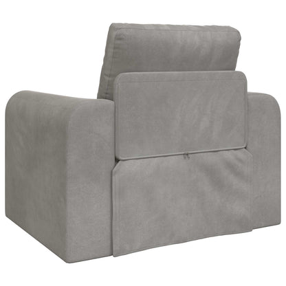 Divano letto Grigio chiaro 98 x 71 x 83 cm Velluto | homemem39