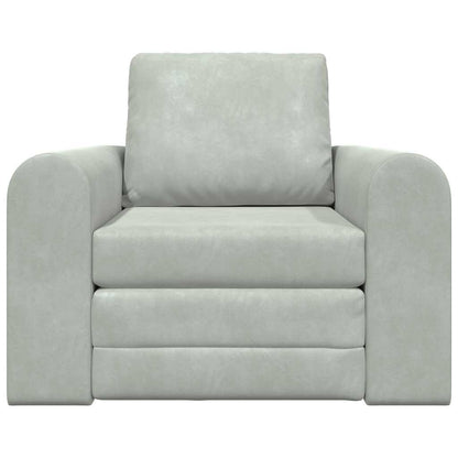 Divano letto Grigio chiaro 98 x 71 x 83 cm Velluto - homemem39