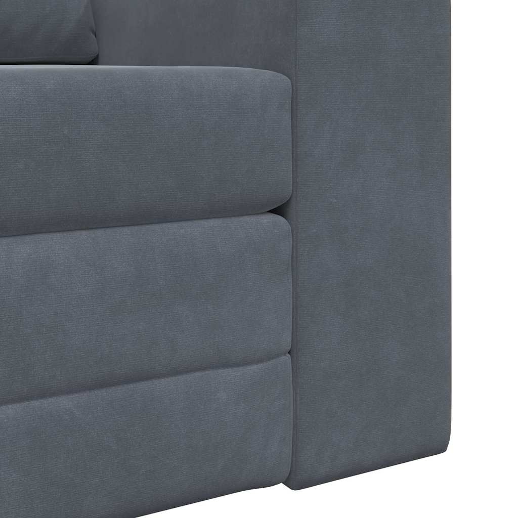 Divano letto Grigio scuro 98 x 71 x 83 cm Velluto - homemem39