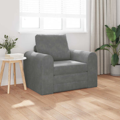 Divano letto Grigio scuro 98 x 71 x 83 cm Velluto