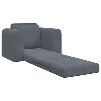 Divano letto Grigio scuro 98 x 71 x 83 cm Velluto - homemem39