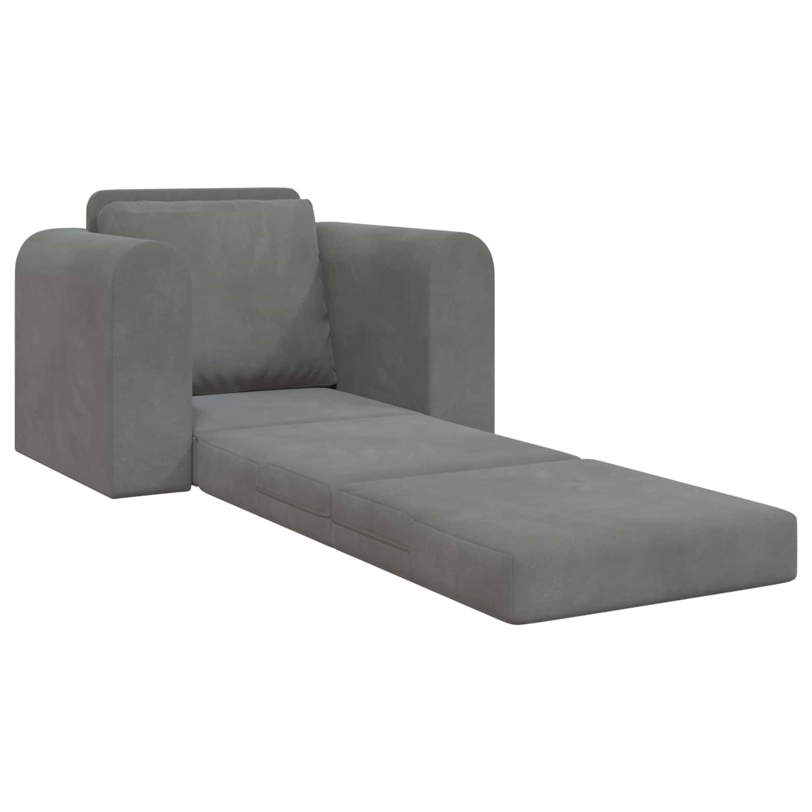 Divano letto Grigio scuro 98 x 71 x 83 cm Velluto | homemem39