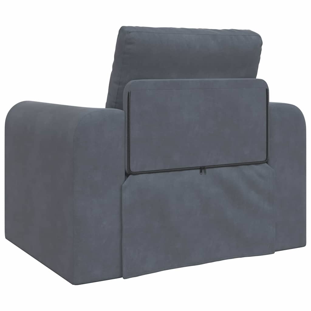 Divano letto Grigio scuro 98 x 71 x 83 cm Velluto - homemem39